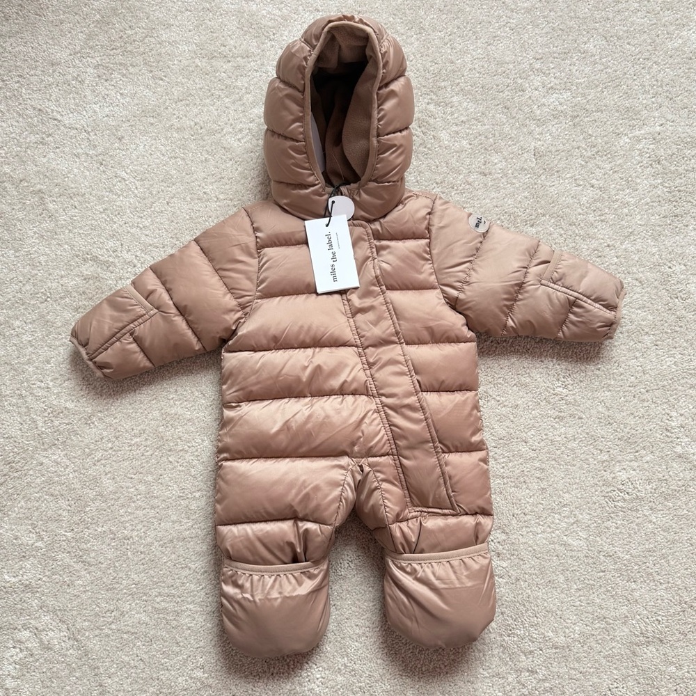 MILES THE LABEL Infant Snowsuit in Sand NWT